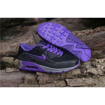 Nike Air Max 90 Womens Shoes Black Purple Hot New For Sale